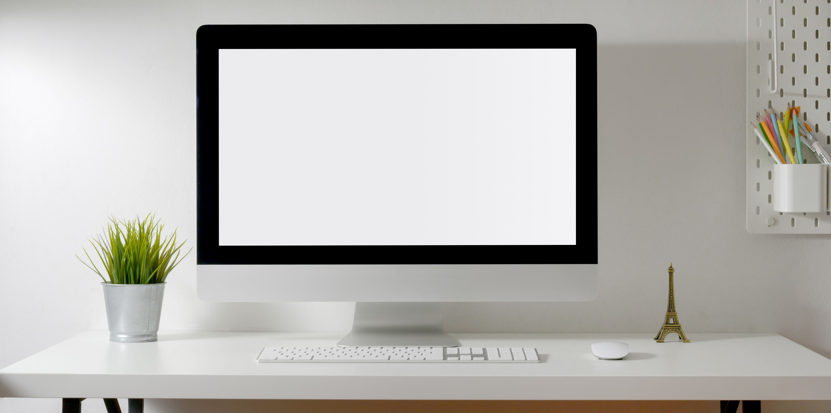 White Flat Screen Computer Monitor